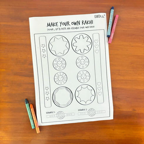 DIY Rakhi - Raksha Bandhan Activity Sheet